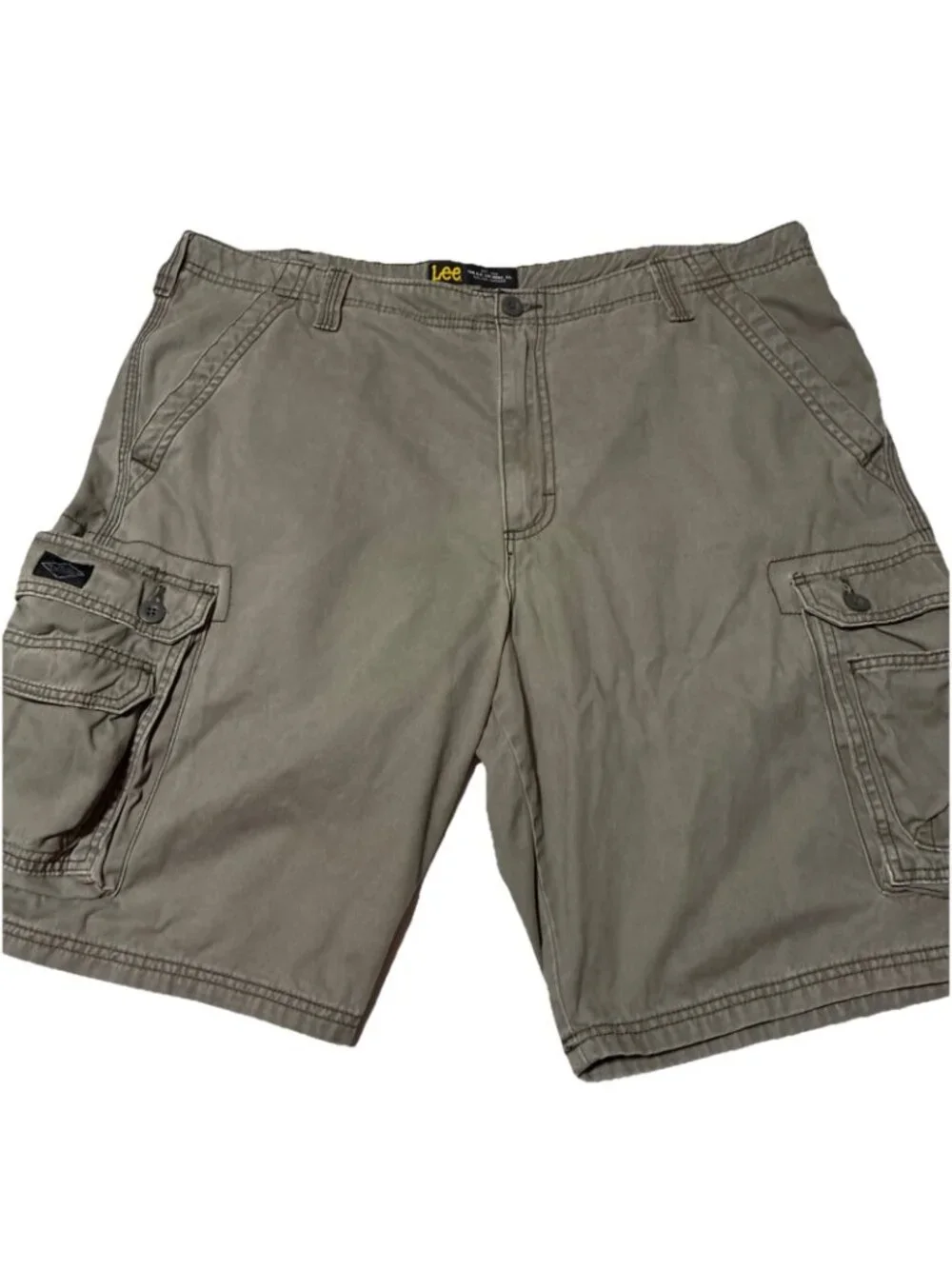 Lot of 2 Lee Men's Wyoming Cargo Shorts Size 38 Gray Vapor Cotton Utility Work